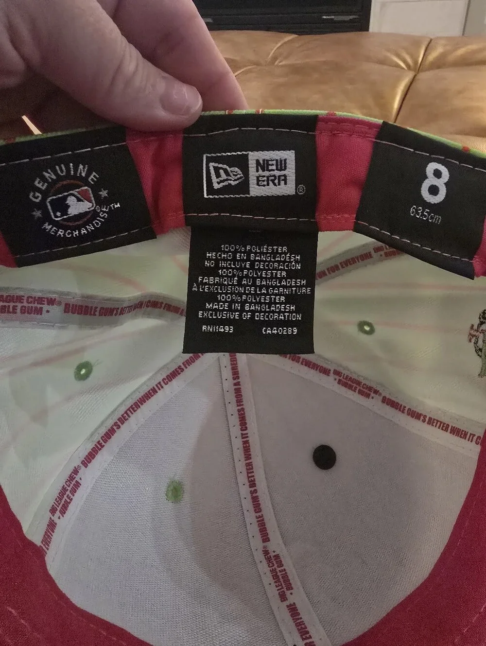 Watermelon Big League Chew Oakland Athltics As With Pin NWT Size 8 New Era 5950